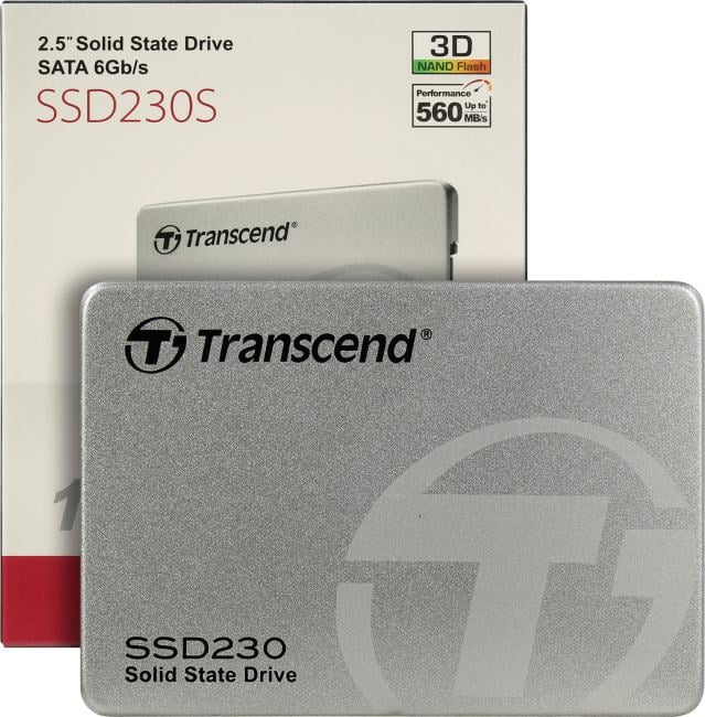 Накопитель SSD 2.5" 128Gb Transcend SSD 230 Client SSD TS128GSSD 230S SATA 6Gb/s, 560/500, IOPS 35/85K, MTbF 1M, 3D NAND TLC, 128MB, 90TbW, Retail