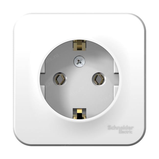 Schneider Electric BLNRA010101 BLANCA О/У РОЗЕТКА с заземлением без шторок, 16А, 250В, БЕЛЫЙ