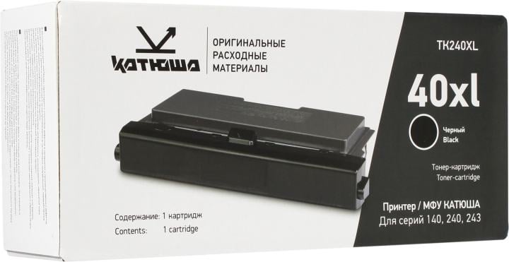 Расходка лазерная Оригинальный чёрный тонер-картридж для Катюша P140/M140/M240 Ресурс 12 000 отпечатков (аналог TKB140XX)
