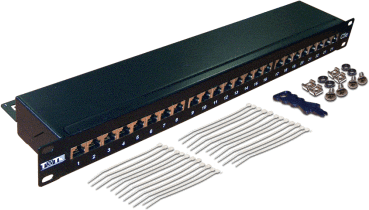 TWT-PP24STP Патч-панель Lanmaster (TWT-PP24STP ) 19" 1U 24xRJ45 кат.5e FTP