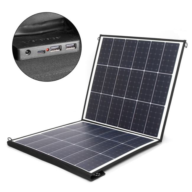 TopON TOP-SOLAR-100 Солнечная батарея TOP-SOLAR-100 100W 18V DC, Type-C PD 60W, 2 USB, складная на 2 секции