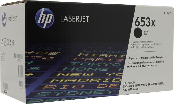Картридж HP CF320X (№653X) Black для LaserJet Enterprise M675, MFP M680, Flow MFP M680  (повышенной  ёмкости)