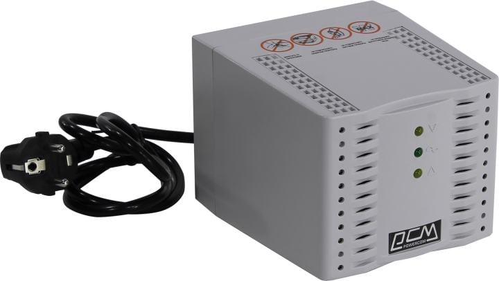 Стабилизатор напряжения Powercom TCA-2000 2000 ВА 175-285В AVR 4*евророзетки 1 м черный TCA-2000 Black