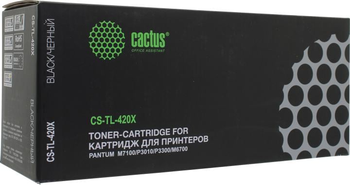 Картридж лазерный Cactus CS-TL-420X TL-420X черный (6000стр.) для Pantum M6700D/DW/M6800FDW/M7100DN/DW/M7102DN/M7103DN/M7107DN/DW/M7200FD/FDN/FDW/M7300FDN/FDW/M7302FDN/FDW/M7310DN/DW/P3010D/DW/P3020/P3300DN/DW/P3302DN/P3303DN с чипом