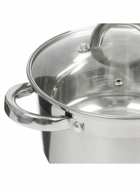 Кастрюля WEBBER BE-114/2 6,6 л, 24 см, нержавеющая сталь, индукция, с крышкой
