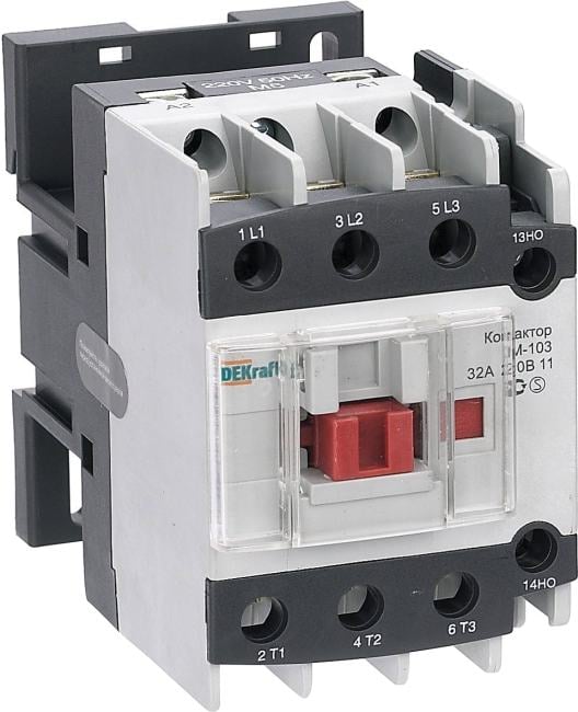 Контактор DEKraft 22122DEK КМ-103 32А 110В  АС3  1НО+1НЗ