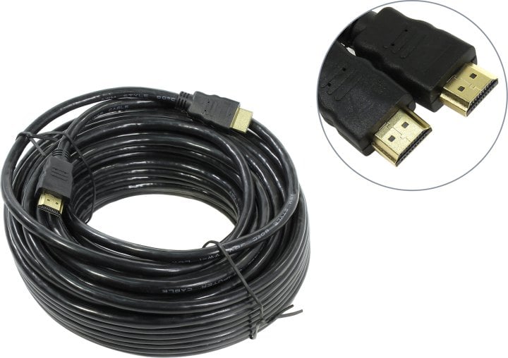 Exegate EX205302RUS Кабель HDMI (19M -19M) 20м Exegate, v1.4b, позолоченные контакты