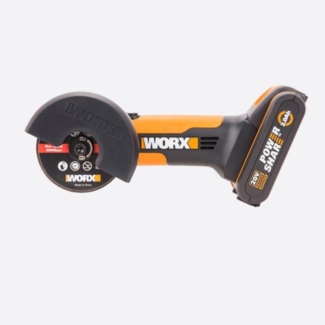 УШМ WORX WX801, аккумуляторная, 20В, 76 мм, 12 Ач, кейс