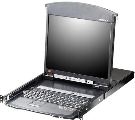 КВМ консоль ATEN 19" 1-Local/Remote Share Access 8-Port Multi-Interface Cat 5 Dual Rail LCD KVM over IP switch