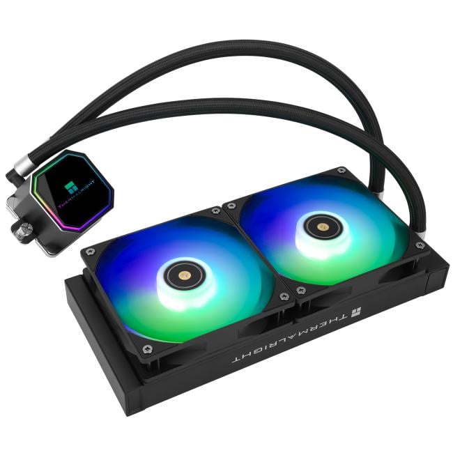 Thermalright <Frozen Prism 240 Black ARGB> (4пин,115x/1200/1700/2011/2066/AM4/AM5, 27дБ,  1850об/мин,  вод.охл)