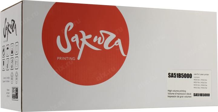 Картридж SAKURA SA51B5000  для Lexmark MS317dn/MS417dn/MS517dn/MS617dn