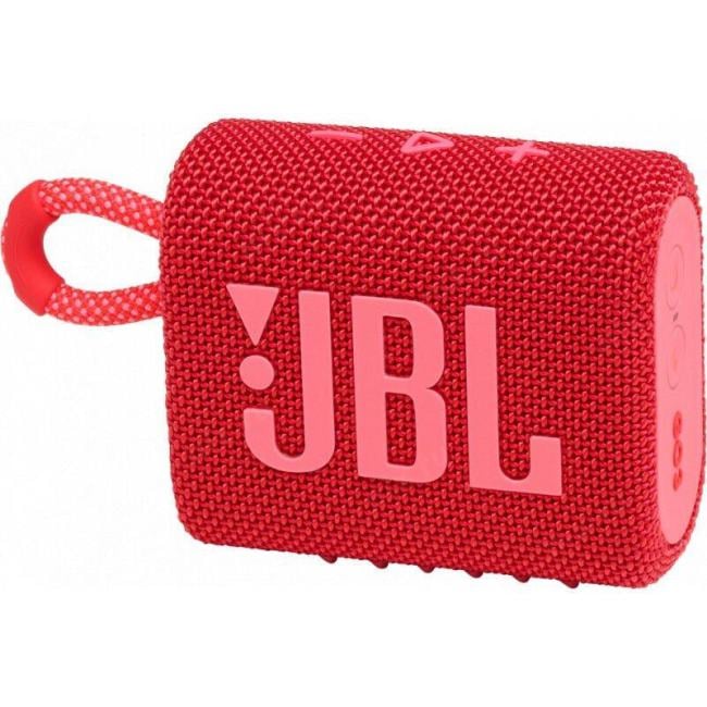 Портативная колонка JBL GO 3, красный, 4.2 Вт, Bluetooth 5.1, 1000мАч, время работы 5 ч, влагозащита IP67