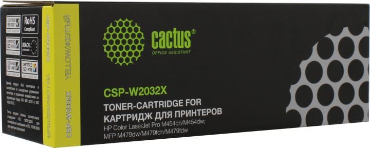 Картридж Cactus CSP-W2032X Yellow для HP  LJ M454/MFP M479