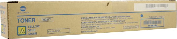 Тонер Konica-Minolta bizhub C257i желтый TN-227Y, емкость 50% от стандарта ACVH25H
