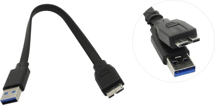 Smartbuy <SBCAB-762K> Кабель-переходник USB3.1 AM  -->  USB3.0  micro-B 0.2м