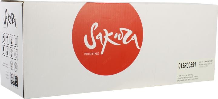 Фотобарабан Sakura 013R00591, для Xerox, черный, 90000 стр.