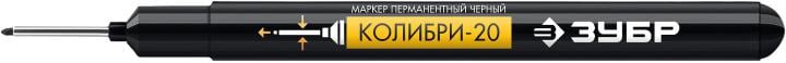 Зубр <06328-2> ЗУБР КОЛИБРИ черный, 0.7-1 мм перманентный маркер  для  отверстий