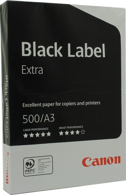 Бумага для принтера A4 Canon Black Label Extra 80г 500л (белизна 153CIE, толщина >104мкм)