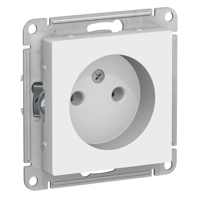 Schneider Electric ATN000141 ATLASDESIGN РОЗЕТКА без заземления без  шторок,  16А,  механизм, БЕЛЫЙ