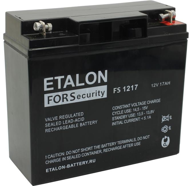 Аккумулятор ETALON FS 1217 (12V, 17Ah) для  слаботочных  систем