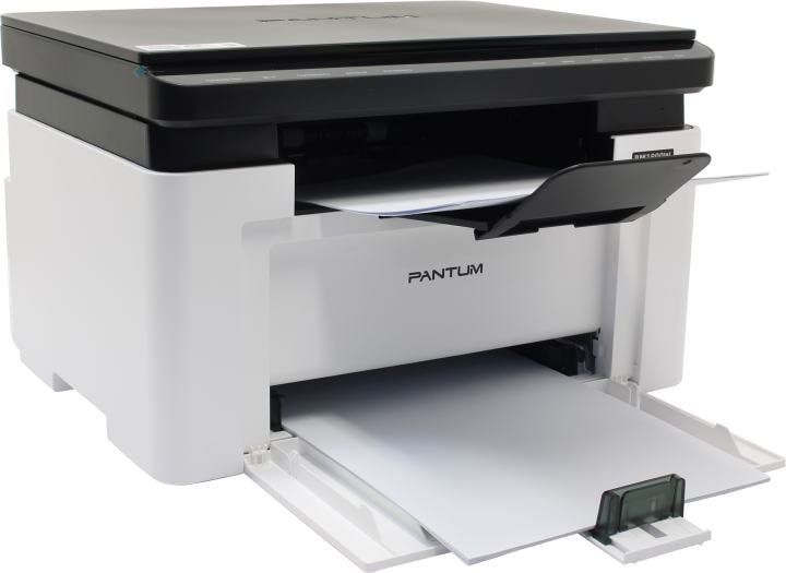 мфу Pantum BM1800W, P/C/S, Mono laser, А4, 18 ppm (max 20000 p/mon), 600 MHz, 1200x1200 dpi, 128 MB RAM, paper tray 150 pages, USB,wi-fi, start. cartridge 1600 pages (grey)