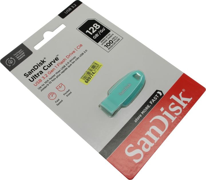 SanDisk Ultra Curve <SDCZ550-128G-G46G> USB3.2 Flash Drive 128Gb (RTL)
