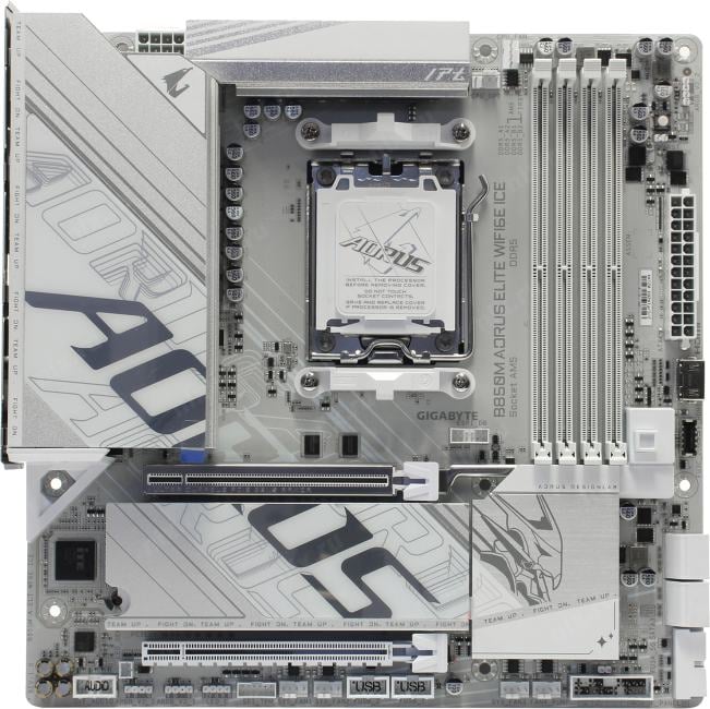 GIGABYTE B850M EAGLE WF6E ICE (RTL) AM5 <B850> 2xPCI-E HDMI+2xDP 2.5GbLAN+WiFi+BT SATA RAID  MicroATX  4DDR5