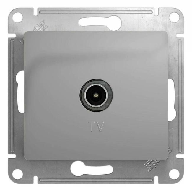 Розетка Systeme Electric GSL000393 Glossa  TV, механизм алюминий