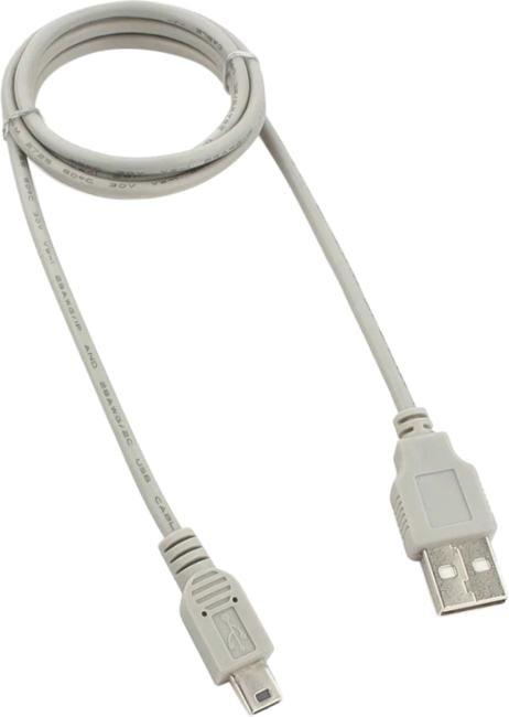 CC-USB2-AM5P-3-N Кабель USB2.0 Cablexpert CC-USB2-AM5P-3-N, AM/MiniUSB, медь, экран, Pro, 0.9м серый, пакет