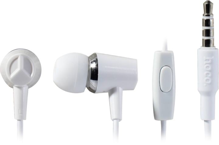 HOCO M34/ Наушники + микрофон/ Многофункциональная кнопка/ 1.2м/ 3.5 mm jack/ White
