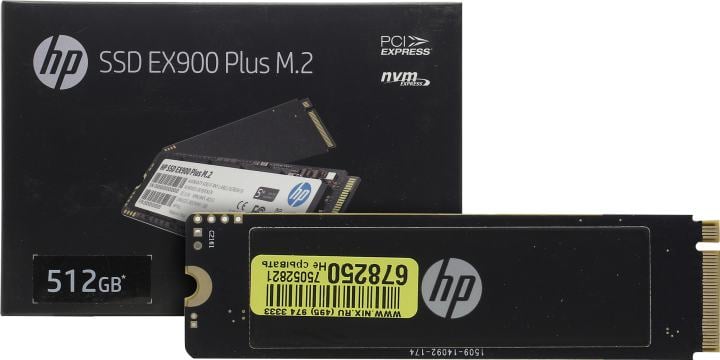 SSD 512 Gb M.2 2280 M HP EX900  Plus  <35M33AA>  3D TLC