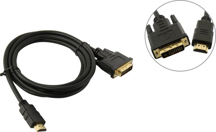 ExeGate <EX-CC-HDMIM-DVI2M-2.0> Кабель HDMI to DVI-D (19M - 25M)  2м  <EX294673RUS>