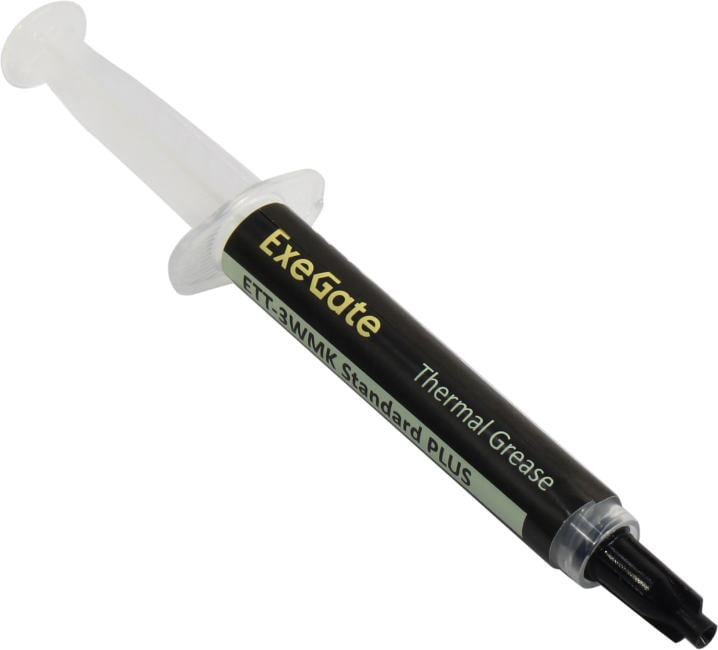 Exegate EX296093RUS Термопаста ExeGate ETT-3WMK Standard PLUS (3,2 Вт/(м•К), 5г, шприц с лопаткой)