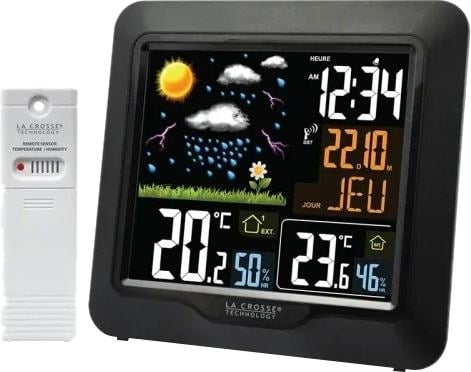 Домашняя Погодная станция с цветным экраном LaCrosse WS6820 с цветным экраном. Цвет: черный