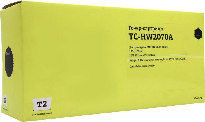 Картридж лазерный T2 TC-HW2070A, для HP Color Laser 150a/150nw/MFP 178nw/MFP 179fnw, черный, 1000 стр.