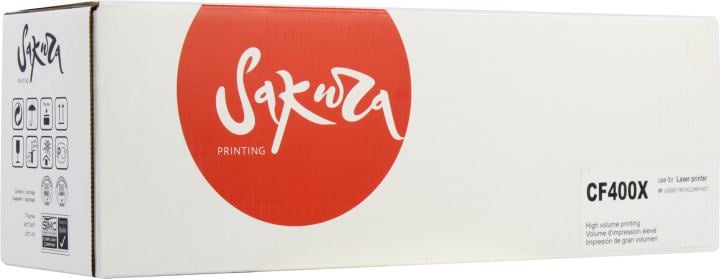 Картридж SAKURA CF400X Black для HP Color LJ Pro M252n/M252dn/MFP277dw/277n