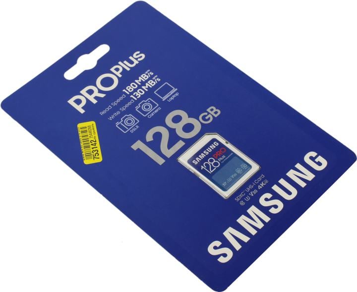 Samsung PRO Plus <MB-SD128S/EU/APC> SDXC Memory Card 128Gb  Class10  UHS-I  U3 V30