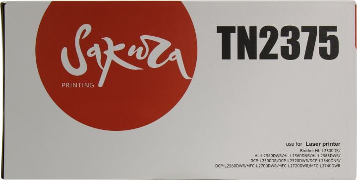 Картридж SAKURA TN2375 для Brother HL-L2300/40/65, DCP-L2500/20/40/60