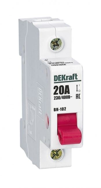 Schneider Electric 17001DEK Выкл. нагр. 1Р 20А ВН-102 DEKraft