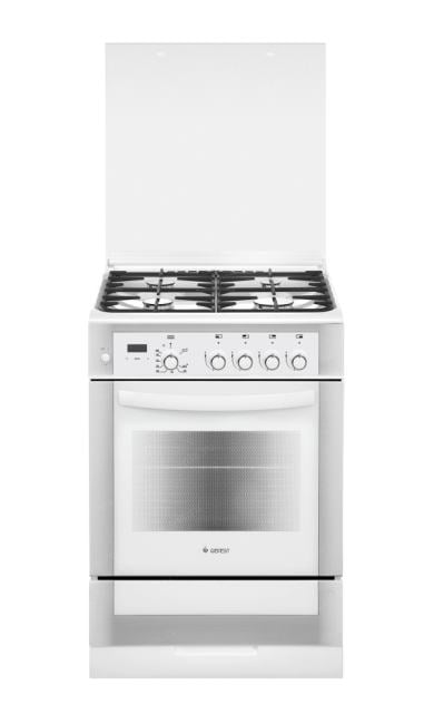 Плита газовая Gefest ПГ 6300-03 0040 белый, конфорок 4 шт, духовка 52 л, 60 см x 85 см x 60 см