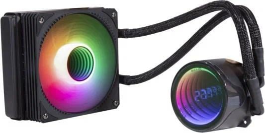 CC-AIO-120-A Система водяного охлаждения Gelid Liquid 120, 120 мм, 750-1800 об/мин, 30 дБА, PWM, ARGB подсветка, черный
