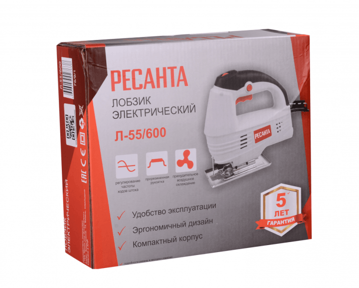 Лобзик электрический Ресанта Л-55/600 600Вт 3000ходов/мин от электросети