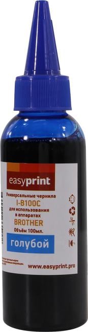 Чернила EasyPrint I-B100C Cyan  для Brother (100мл)