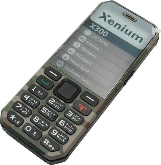 Мобильный телефон Xenium X300 черный/оранжевый моноблок 2Sim 2.8" 240x320 Nucleus 0.3Mpix GSM900/1800 MP3 FM microSD max32Gb