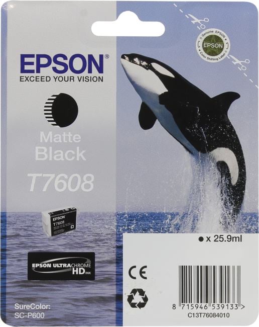 Картридж T7608 <C13T76084010C13T76084N10> Matte Black  для  Epson  SureColor SC-P600