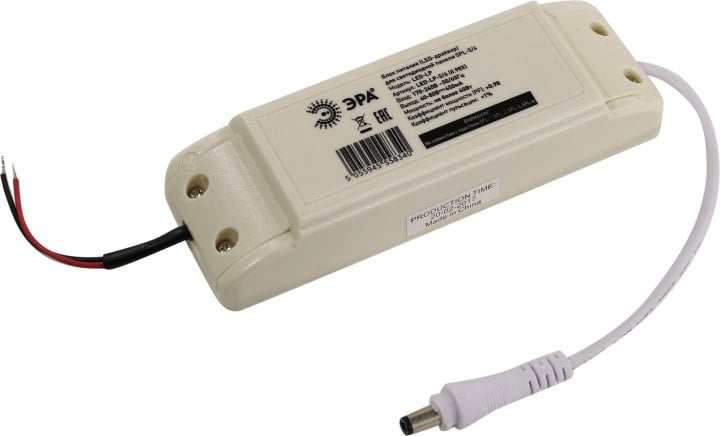 ЭРА <LED-LP-5/6 (0.98X)> Драйвер для панели SPL-5/6 (вх.AC170-240В,  вых  DC60-80В,  40Вт, штекер)