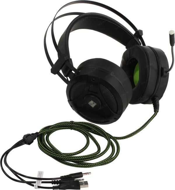 Наушники с микрофоном HARPER GHS-X10 (шнур 2.1м, USB, с регулятором громкости)