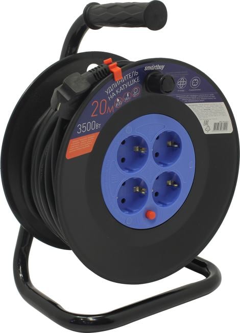 Smartbuy <SBE-16-4-20-Z> Удлинитель на катушке <20м> (4  розетки,  3.5кВт)