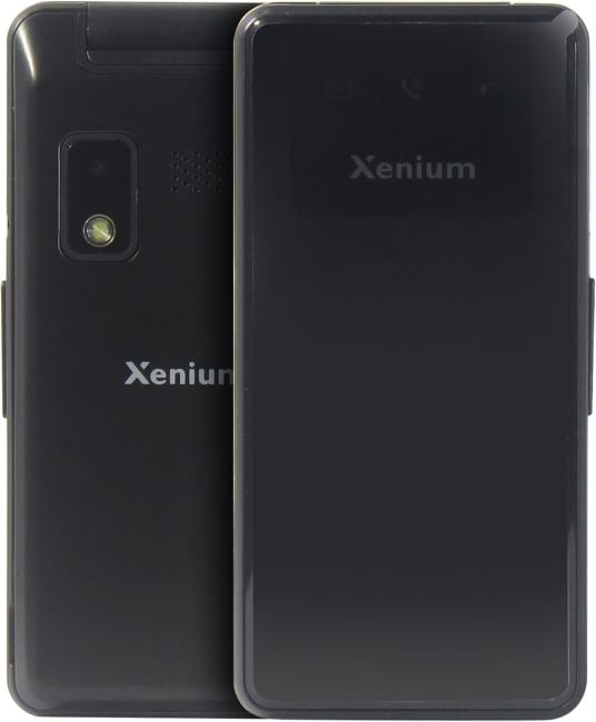 Мобильный телефон XENIUM X600 темно-серый раскладной 2Sim 2.8" 240x320 Nucleus 0.3Mpix GSM900/1800 MP3 FM microSD max32Gb