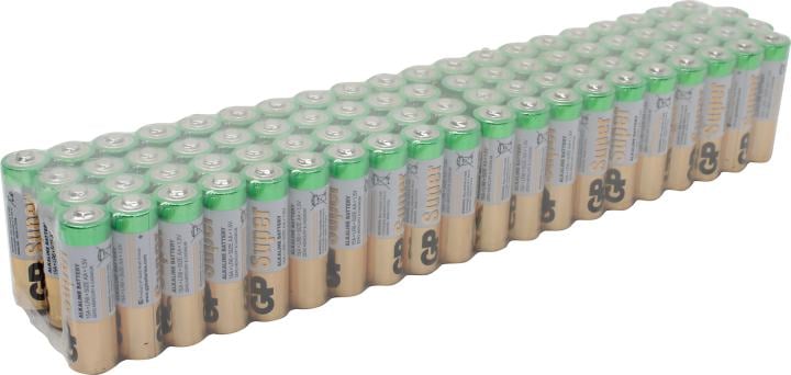 GP Super 15A-2CRVS80/GP15AA21-2CRWC80 (LR6) Size AA, 1.5V,  щелочной  (alkaline)  <уп. 80шт>